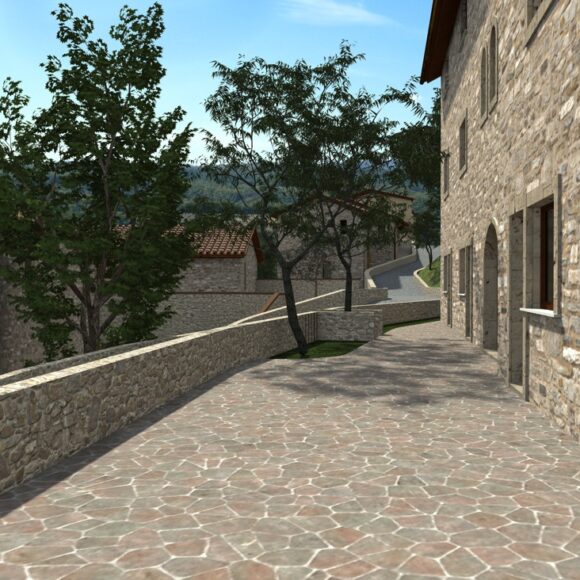 pielarocca 4a_dal giardino Struttura Residenziale in Piè La Rocca, Norcia